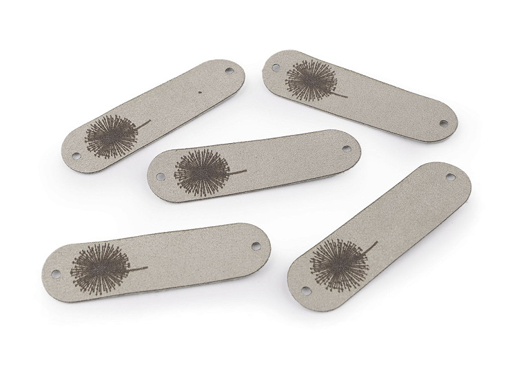 Eco leather applique / label - dandelion