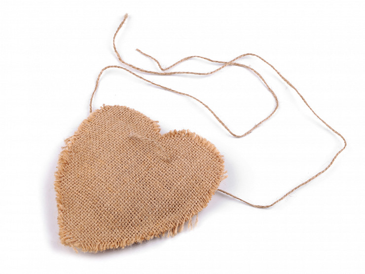 Jute Heart with Filling and String