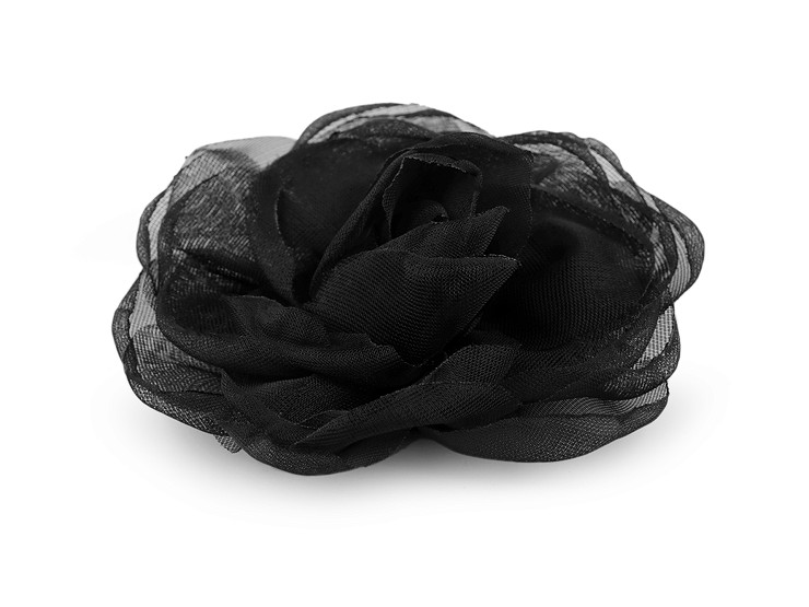 Organza-Rosenblume zum Annähen und Aufkleben, Ø 8 cm