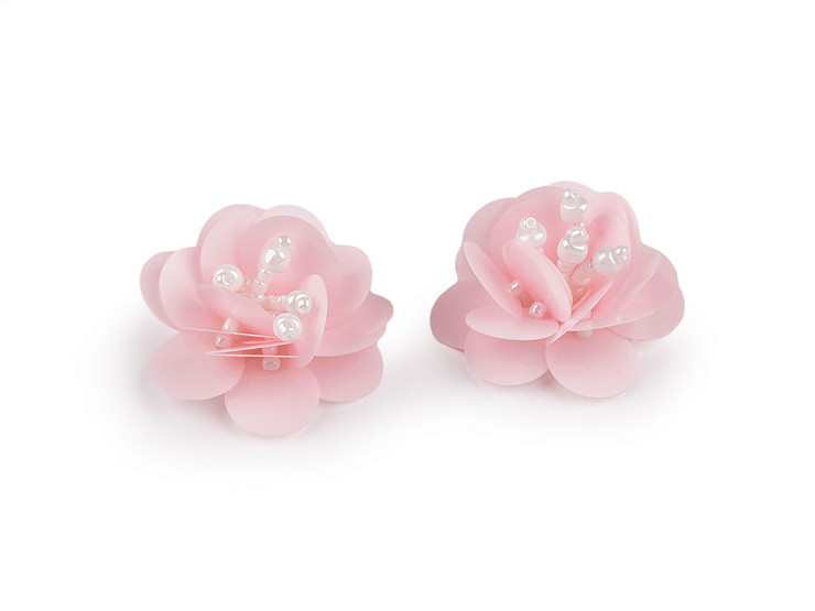 Kwiatek cekinowy z koralikami Ø3,8 cm
