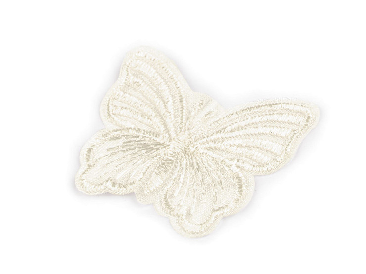 Butterfly embroidered on monofilament for sewing and gluing