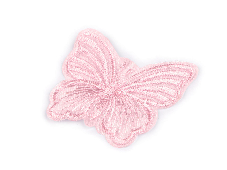 Butterfly embroidered on monofilament for sewing and gluing