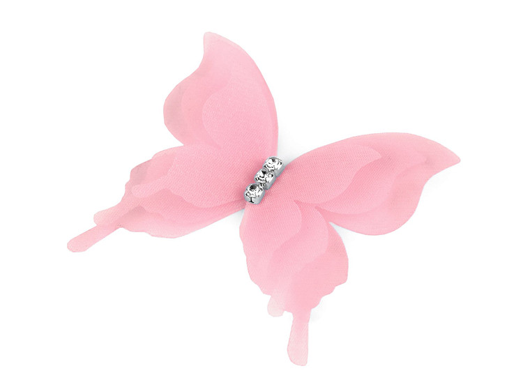 Motyl z szlifowanymi kamyczkami do przyszycia / przyklejenia, trzywarstwowy 3D