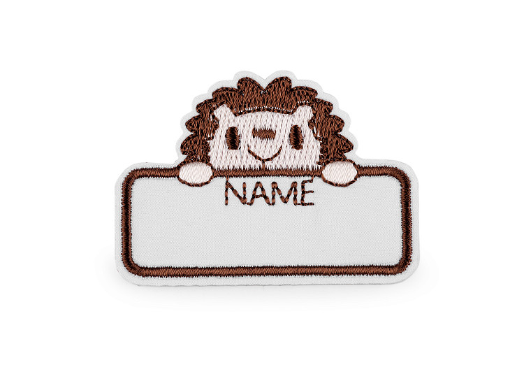 Adhesive textile name tag / label