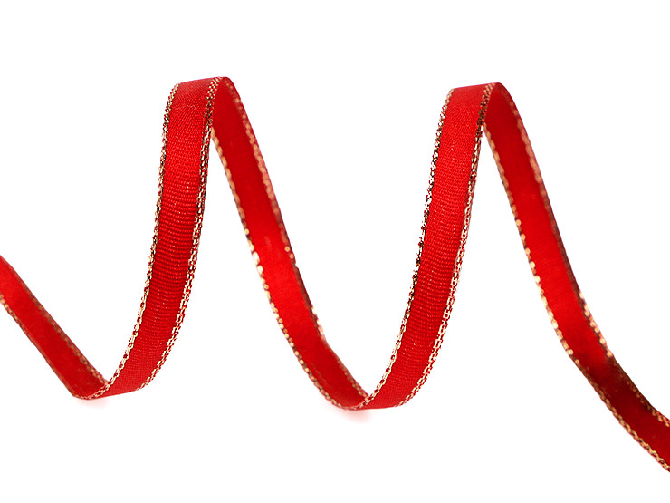 Taffeta Ribbon width 6 mm with lurex