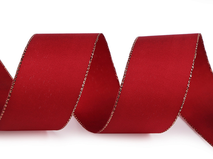 Panglică din tafta cu lurex, lățime 40 mm