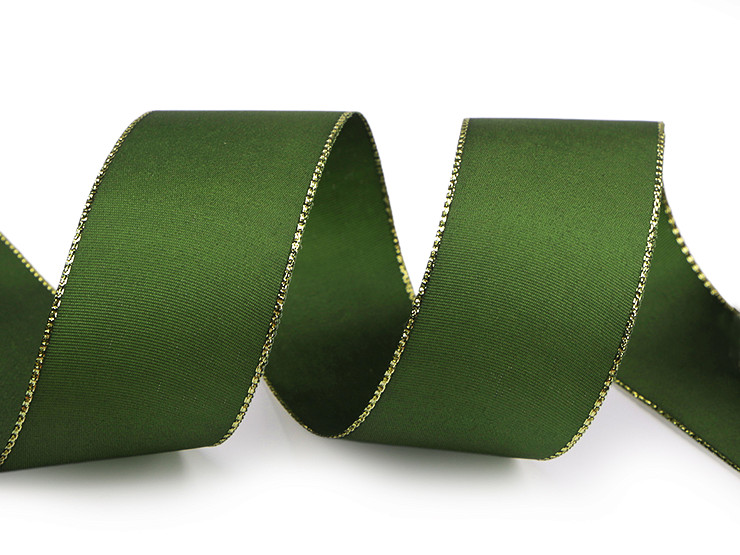 Panglică din tafta cu lurex, lățime 40 mm