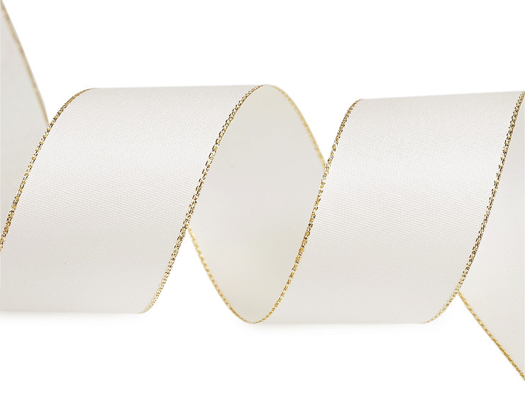 Ruban en taffetas, largeur 40 mm, avec lurex