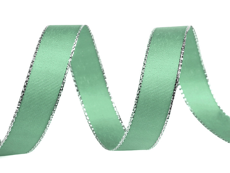 Taftband Breite 15 mm mit Lurex