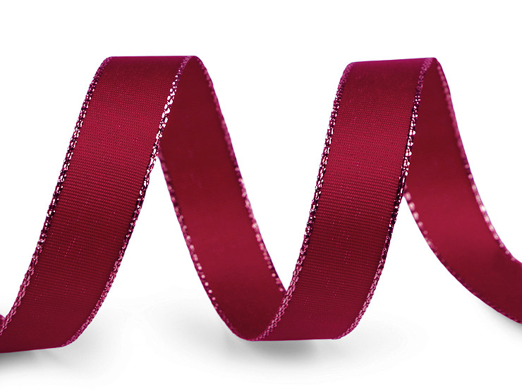 Taffeta Ribbon width 15 mm with lurex