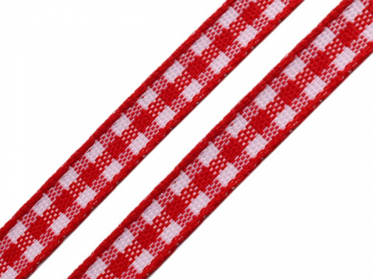 Checkered Ribbon width 6 mm