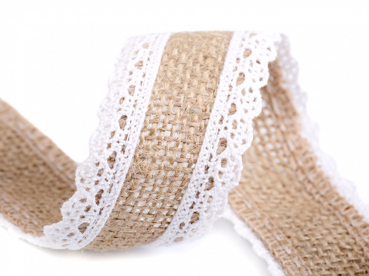 Jute Ribbon with Lace 