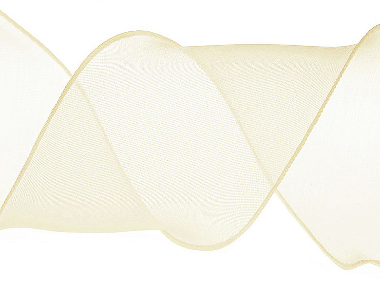 Organza Ribbon with Pearl Shine width 80 mm