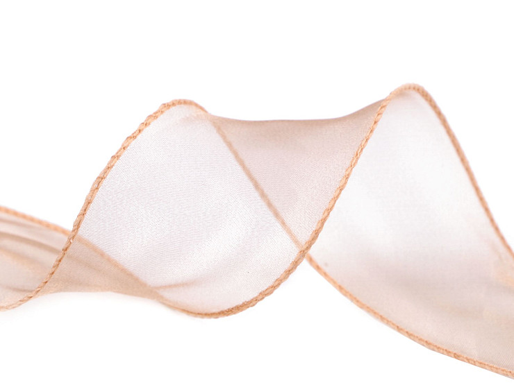 Organza Ribbon with a pearl sheen, width 55 mm
