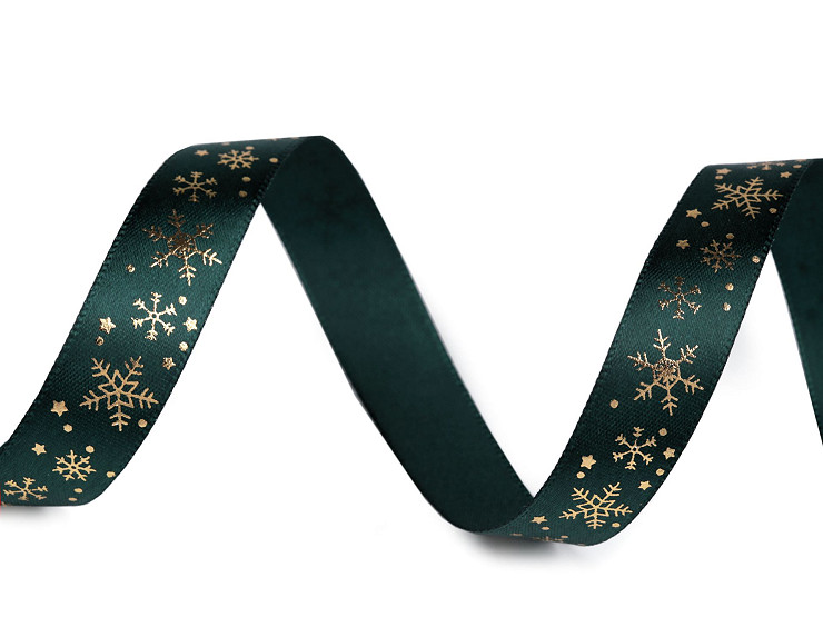 Christmas Satin Ribbon Snowflakes 15 mm