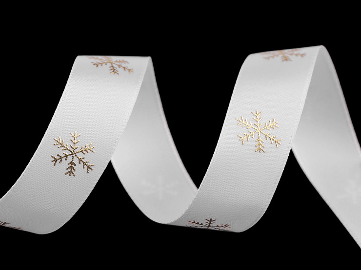 Christmas Satin Ribbon Snowflakes 20 mm