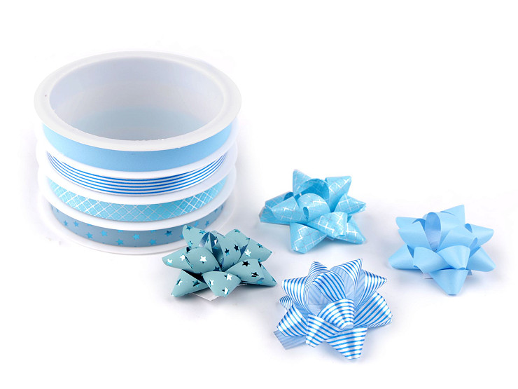 Set of foil ribbons with rosettes