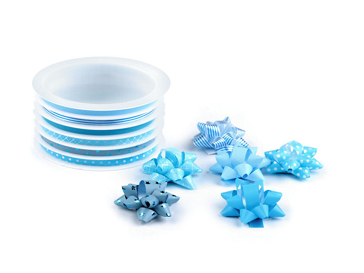 Set of foil ribbons with rosettes