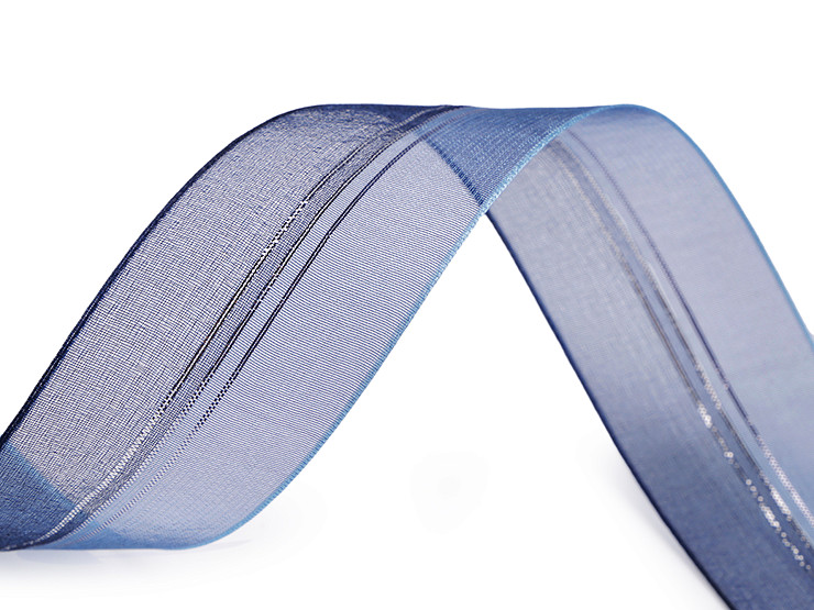 Organza ribbon with lurex width 40 mm