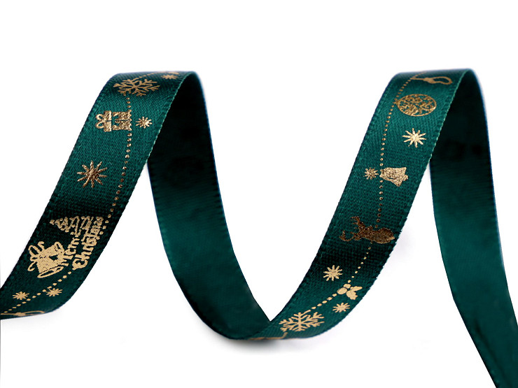 Christmas satin ribbon width 10 mm