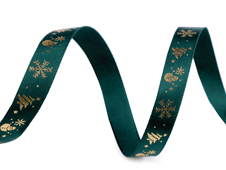 Christmas satin ribbon, width 10 mm