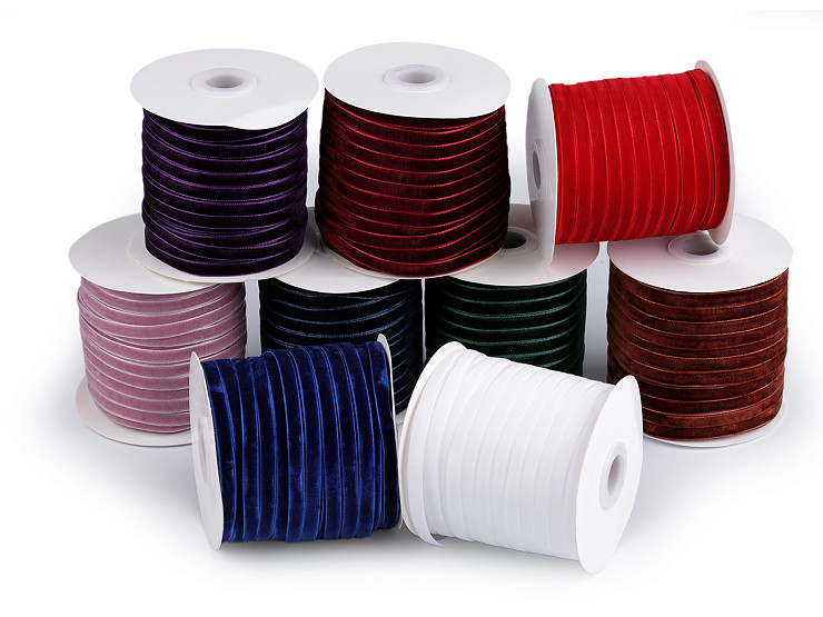 Velvet ribbon width 7 mm