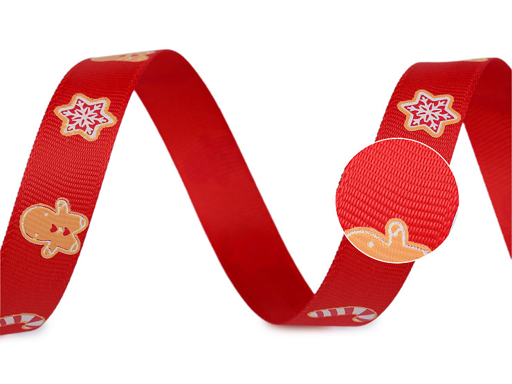 Cinta navideña Grosgrain, ancho 15 mm