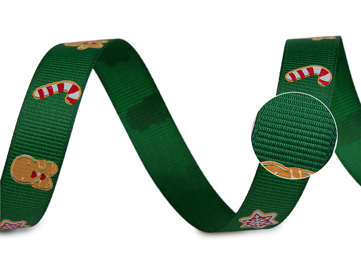 Cinta navideña Grosgrain, ancho 15 mm