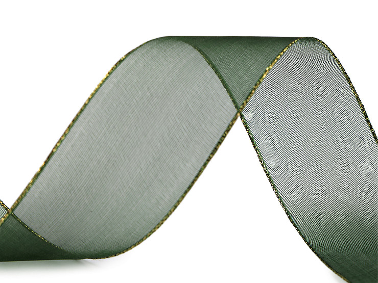 Nastro in organza, con lurex, larghezza: 40 mm