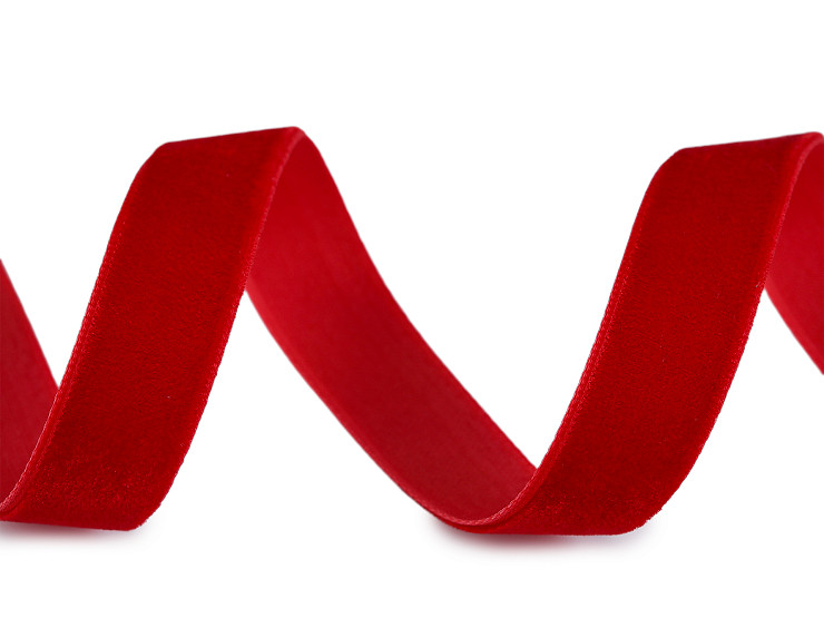 Sametová stuha na cívce ve vánočních barvách šíře 15 mm, návin 2,7 m