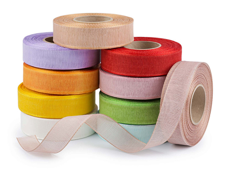 Canvas ribbon with nylon line, width 25 mm
