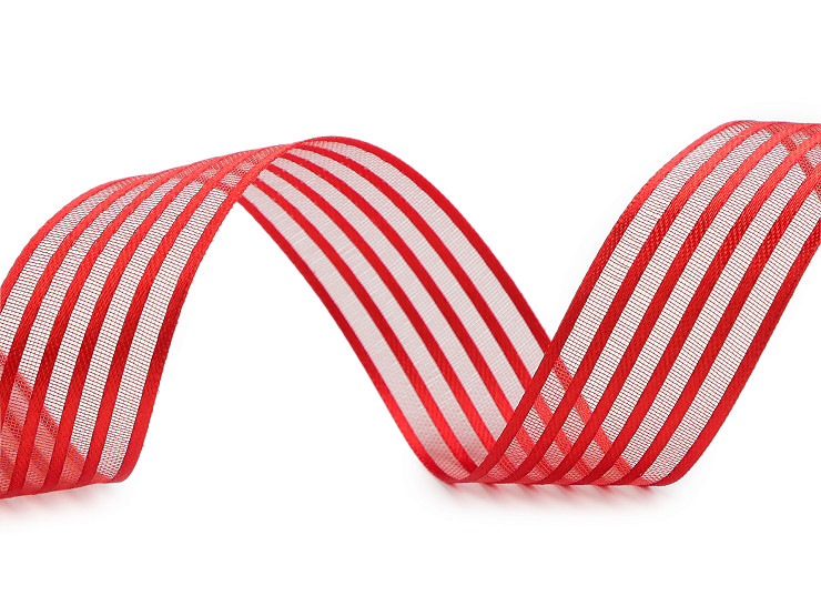 Atlasová stuha s monofilem šíře 25 mm