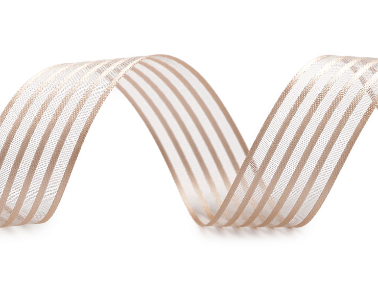 Atlasová stuha s monofilem šíře 25 mm