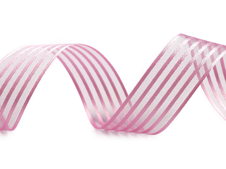 Atlasová stuha s monofilem šíře 25 mm