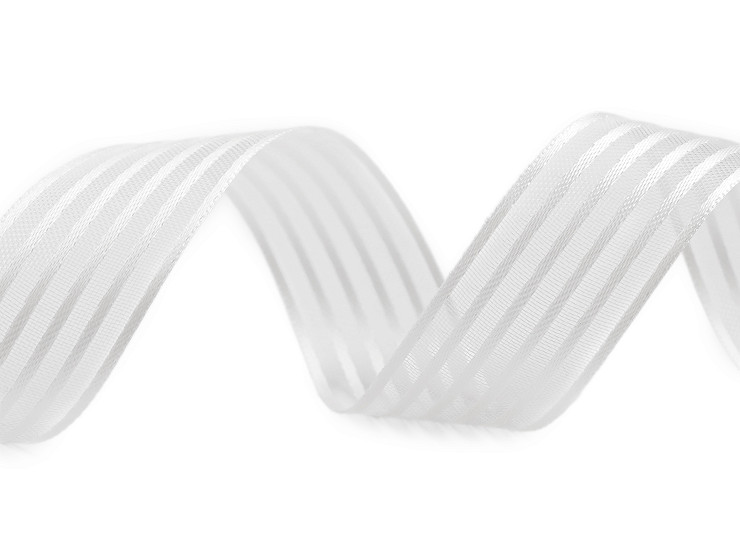 Atlasová stuha s monofilem šíře 25 mm