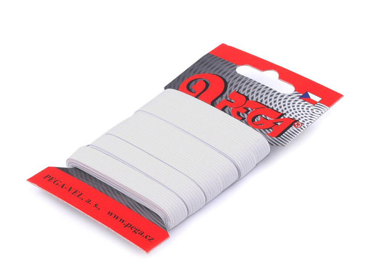 Fascia di treccia elasticizzata per intimo, imballaggio con cartoncino, larghezza: 9 mm 
