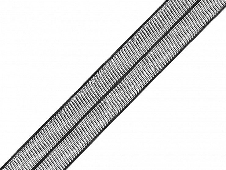 Fold Over Elastic Trim width 20 mm Lurex