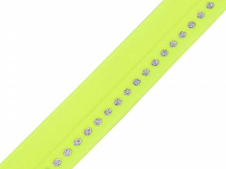 Fold Over Elastic with metallic dots, width 22 mm