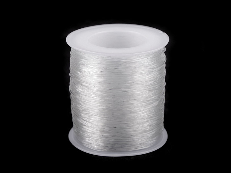 Filo / Elastico in nylon trasparente, invisibile, dimensioni: Ø 0,8 mm