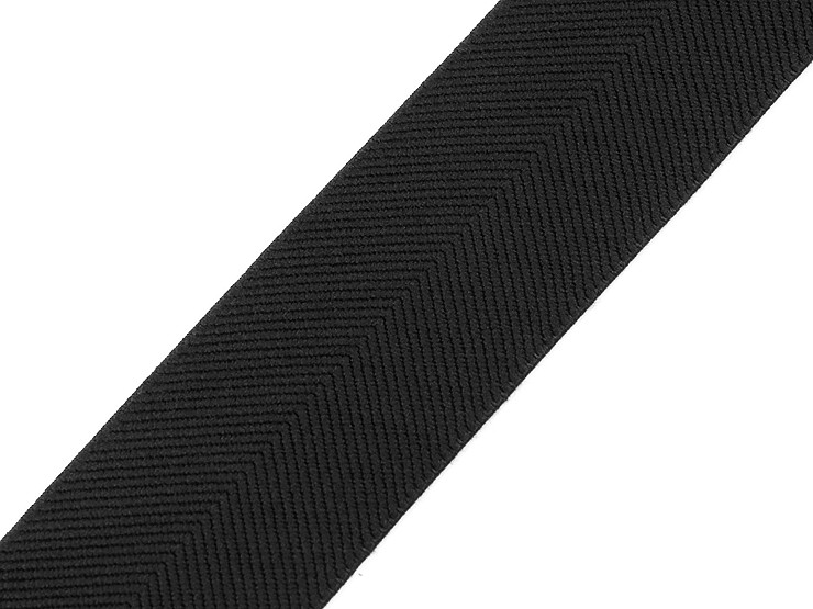 Gummiband mit Köpermuster für Gürtel und Hosenträger, Breite 40 mm