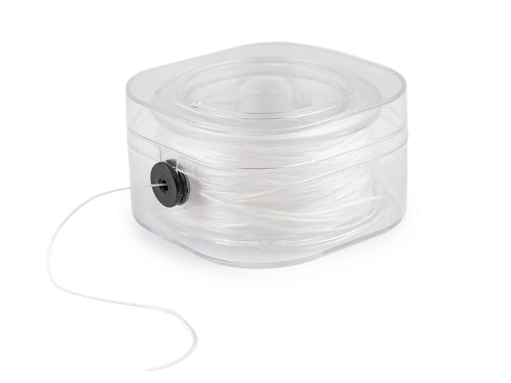 Flachgummi/Elastikfaden, Breite 0,8 mm, Abrollbox