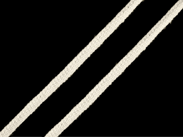 Bavlnená šnúra - pertle šírka 3 mm