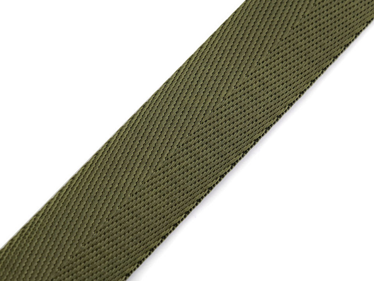 Smooth Double-sided Webbing Strap with shine, width 25 mm