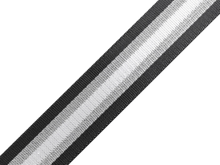 Smooth Double-sided Webbing Strap with Lurex width 40 mm