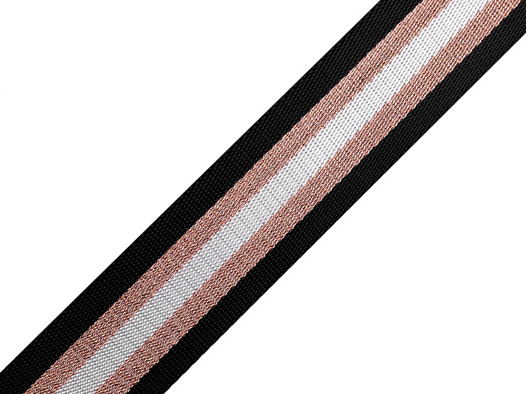 Smooth Double-sided Webbing Strap with Lurex width 40 mm