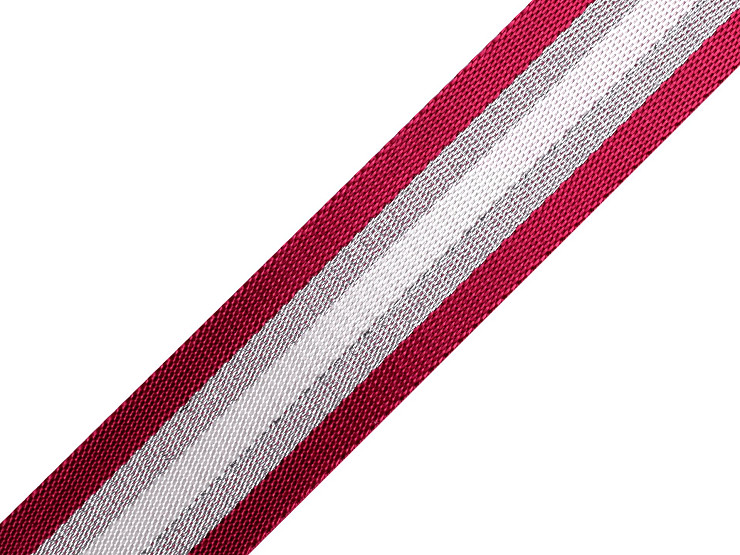 Smooth Double-sided Webbing Strap with Lurex width 40 mm