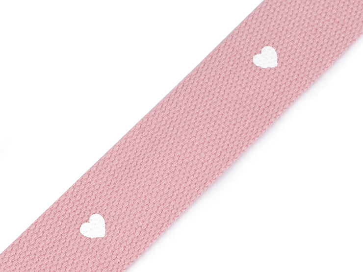 Fettuccia/Strap, motivo: cuore, larghezza: 38 mm 