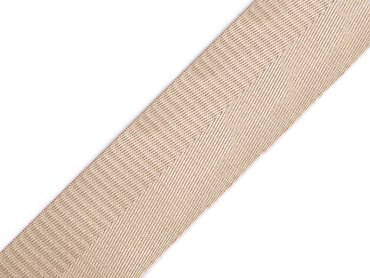 Smooth Double-sided Webbing Strap with Shine, width 50 mm