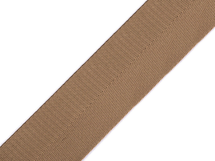 Smooth Double-sided Webbing Strap with Shine, width 50 mm