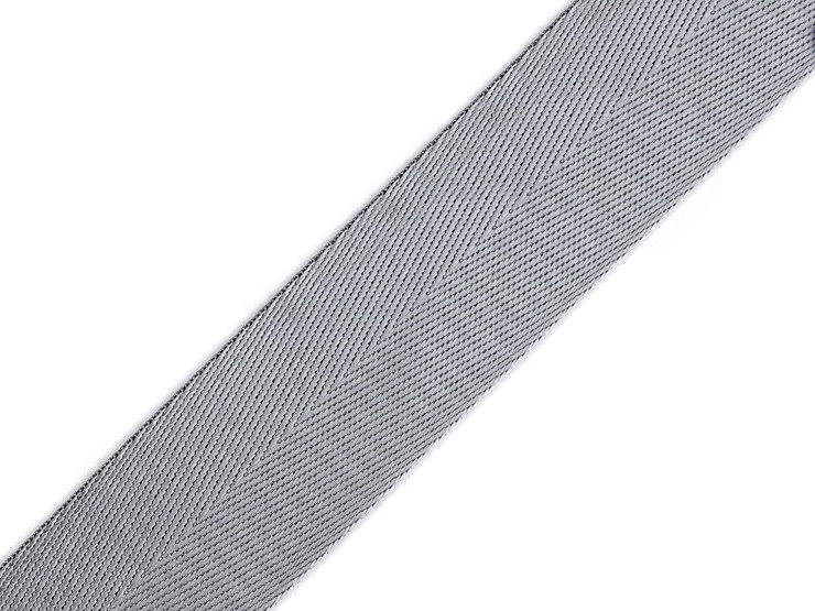 Smooth Double-sided Webbing Strap with Shine, width 38 mm